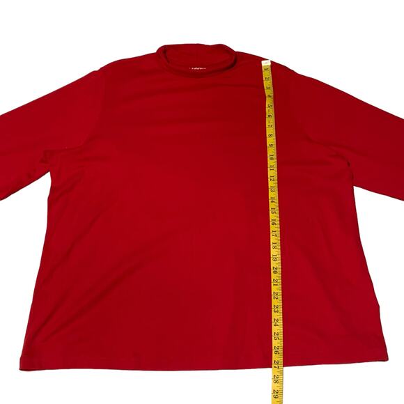 LANDS' END 2X ( 20W / 22W ) Turtleneck 100% Cotton Red Classic Timeless - Picture 4 of 7